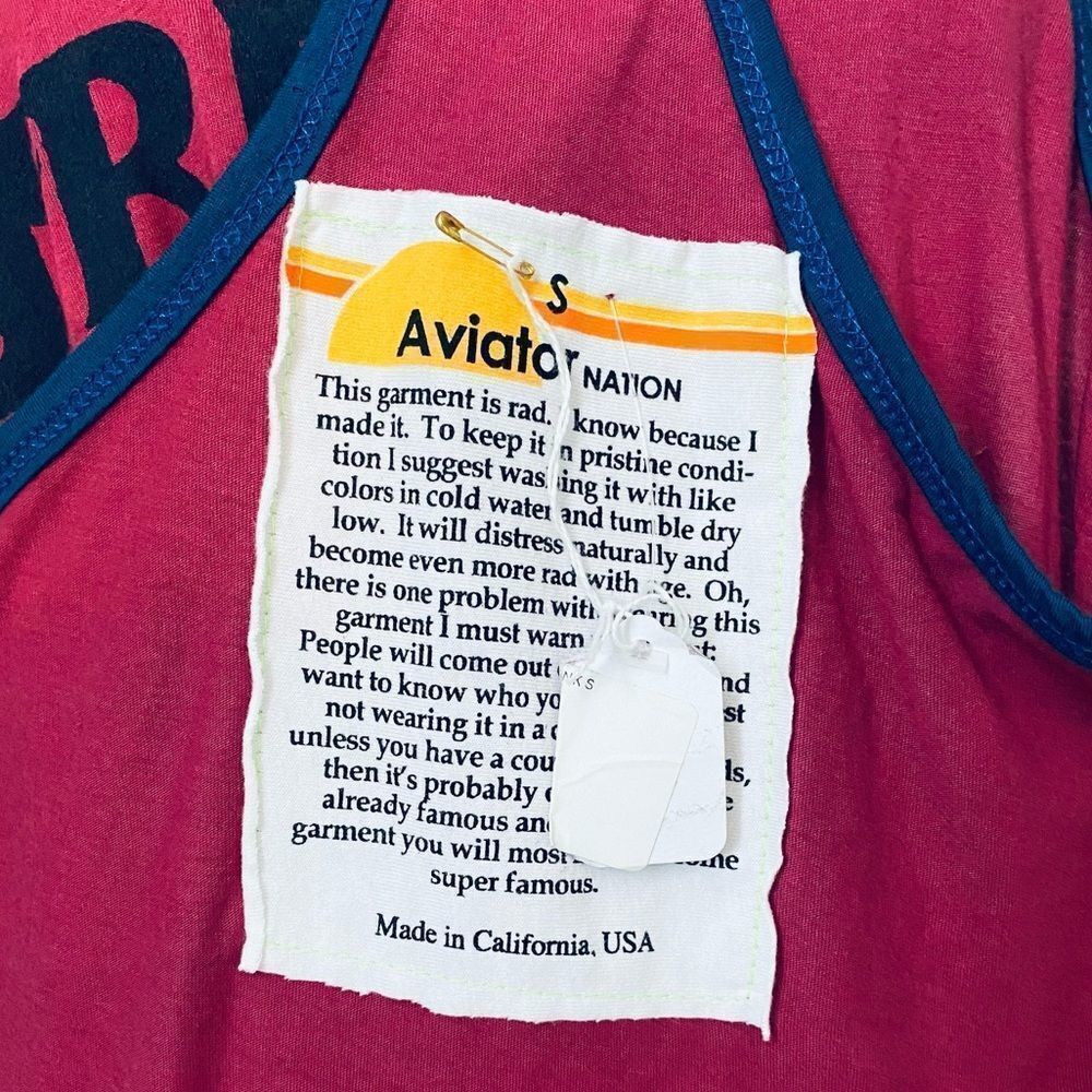 NWT Aviator Nation Surf Safari Racerback Tank Top - Picture 4 of 4